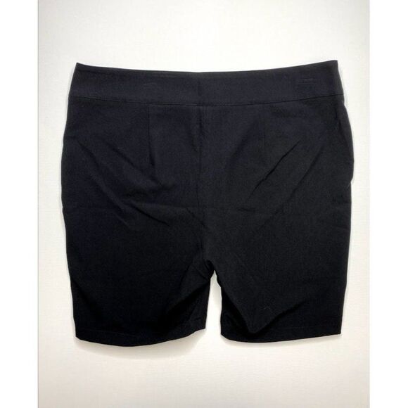 Danielle Bernstein Biker Shorts 16W 1X Black Women's Exposed Zipper NEW - Picture 2 of 9